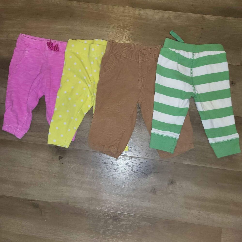 Baby girl cotton pants for playtime, daycare or daily use 3-6 months for